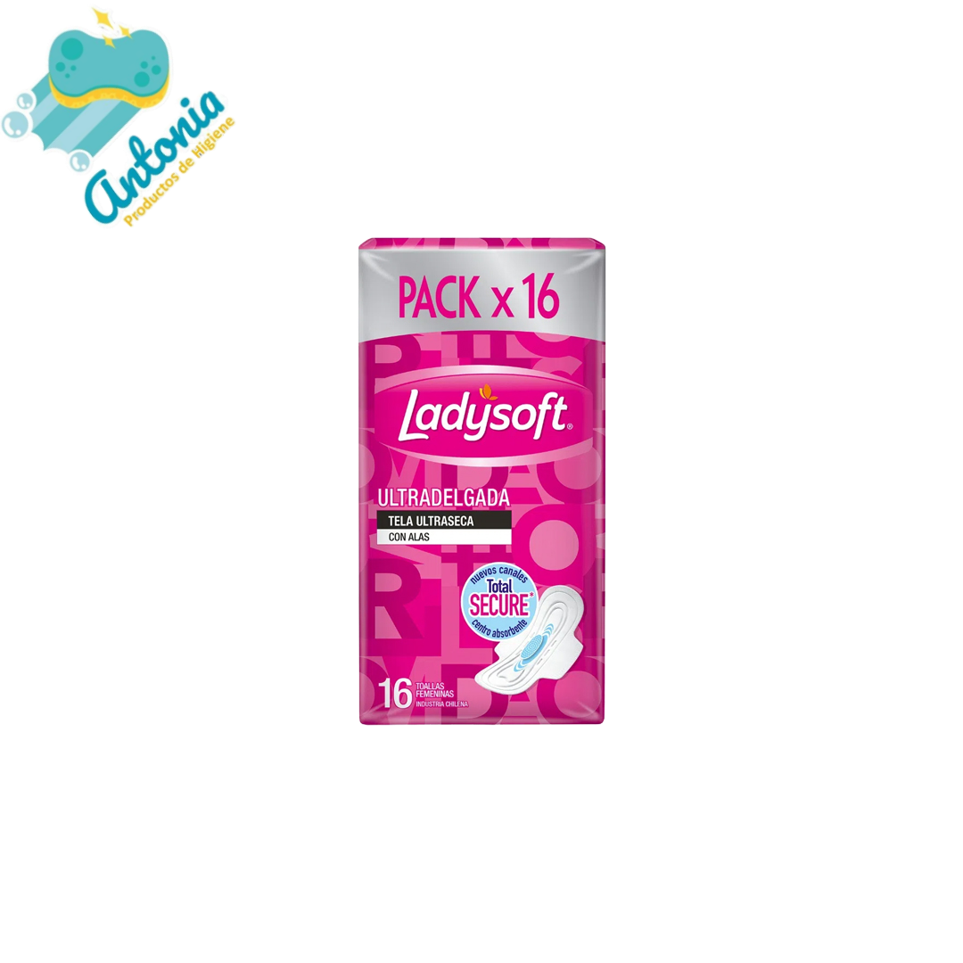 Toalla Sanitaria Ladysoft Diurna ultradelgada