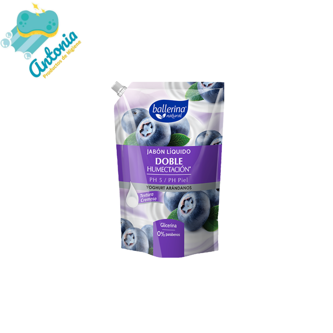 Jabón Líquido Ballerina Doble Humectación Yogurt y Arándanos