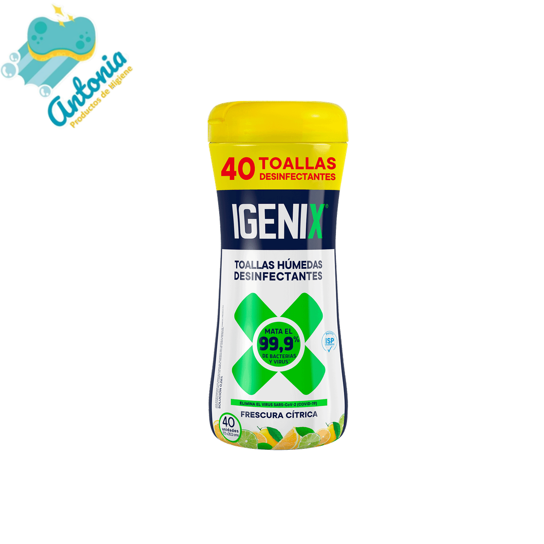 Toallas Humedas Desinfectantes Igenix 40Uni.