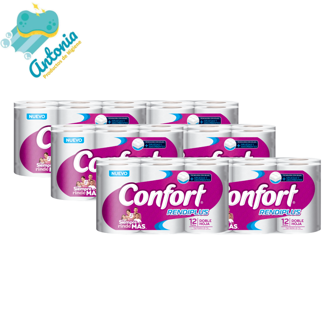 Manga de papel higiénico Confort Rendiplus 48 unidades de 20 m.