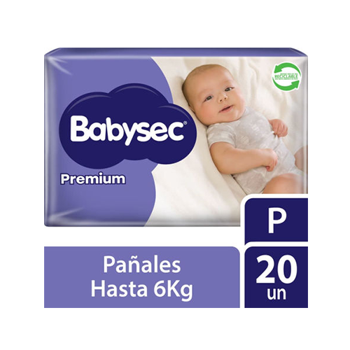 Pañal babysec Premium P X 20