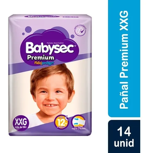 Pañal babysec Premium XXG X 14